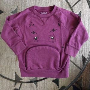 Jack Monster Mouth Pocket Sweatshirt 3t 